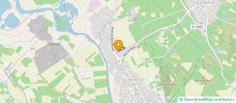 localisation de l'entreprise MONSIEUR HERVE THIALLIER  LIGNAN-SUR-ORB