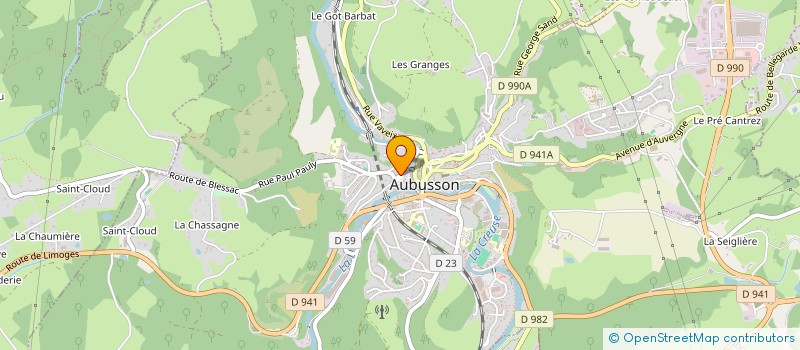 localisation de l'entreprise MONSIEUR HERVE THONY à AUBUSSON
