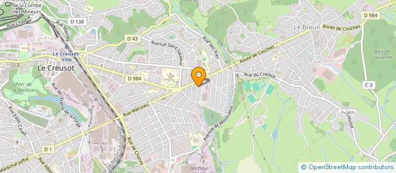 localisation de l'entreprise MONSIEUR HERVE TIEC  LE CREUSOT