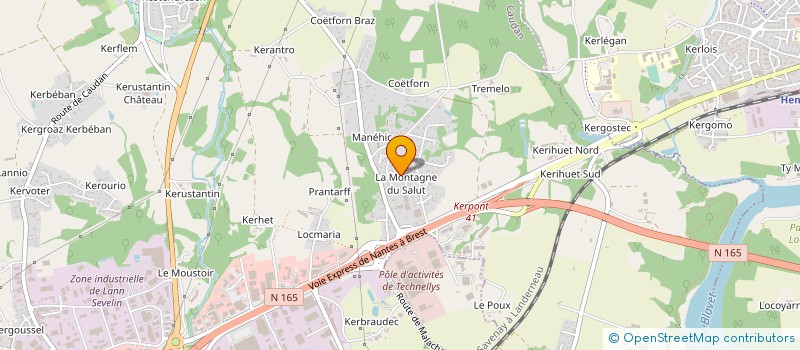 localisation de l'entreprise MONSIEUR HERVE TOULLIOU à CAUDAN