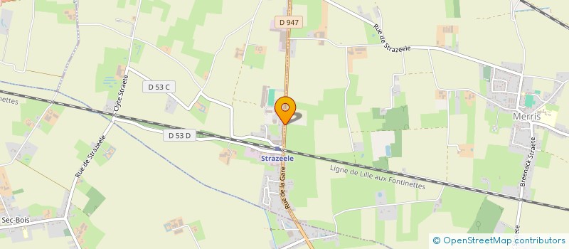 localisation de l'entreprise MONSIEUR HERVE VANHERSECKE  STRAZEELE
