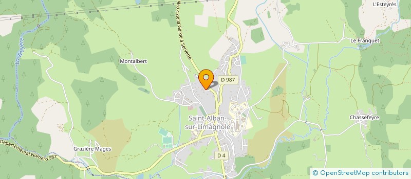 localisation de l'entreprise MONSIEUR HERVE VIALA à SAINT-ALBAN-SUR-LIMAGNOLE