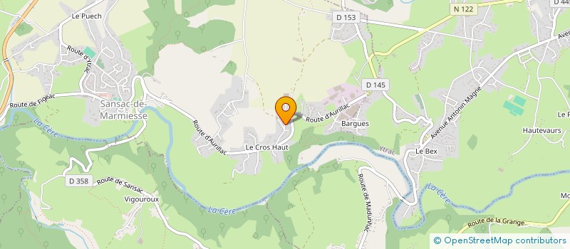 localisation de l'entreprise MONSIEUR HERVE VIDAL à SANSAC-DE-MARMIESSE