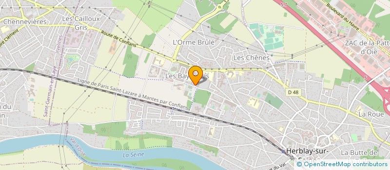 localisation de l'entreprise MONSIEUR HERVET GAUTHIER  CHAMPAGNE-SUR-OISE