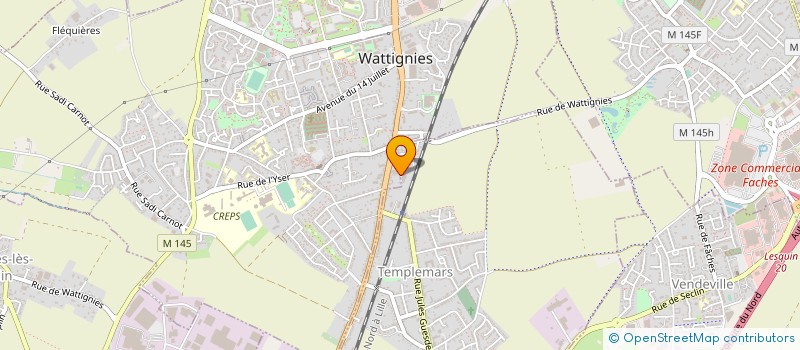 localisation de l'entreprise MONSIEUR HICHAM HANFAOUI  WATTIGNIES