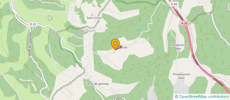 localisation de l'entreprise MONSIEUR HICHAM LAHLOU  FLAUJAC-POUJOLS