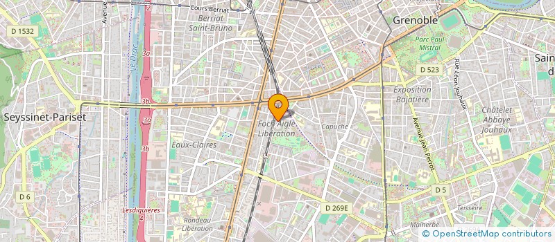 localisation de l'entreprise MONSIEUR HICHEM BRIOUA  GRENOBLE