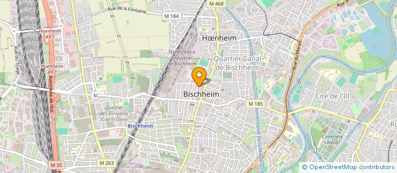 localisation de l'entreprise MONSIEUR HICHEM TOUJANI  BISCHHEIM