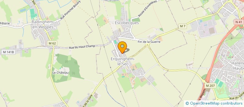 localisation de l'entreprise MONSIEUR HIEL BELABBES  ERQUINGHEM-LE-SEC