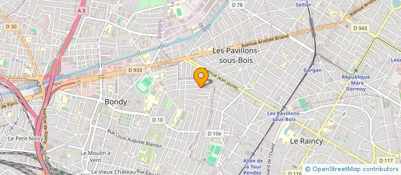 localisation de l'entreprise MONSIEUR HILAL AOUDIA  BONDY