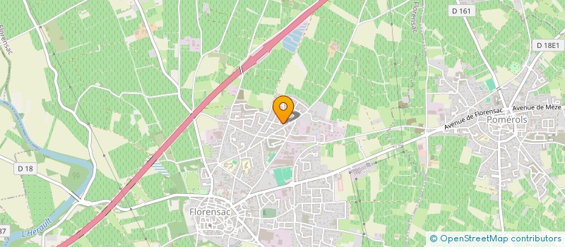 localisation de l'entreprise MONSIEUR HIPPOLYTE PATRAC  FLORENSAC