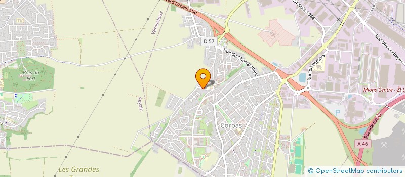 localisation de l'entreprise MONSIEUR HIPPOLYTE ROUX  CORBAS