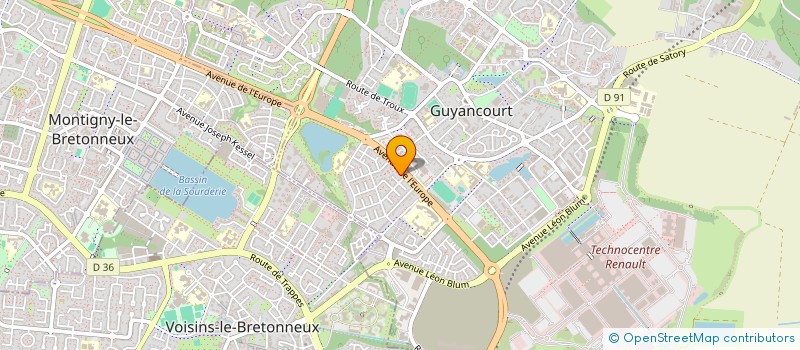 localisation de l'entreprise MONSIEUR HISSAM BOUGHANMI  GUYANCOURT