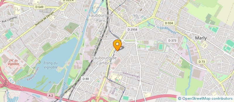 localisation de l'entreprise MONSIEUR HOCINE DJEMMANE  VALENCIENNES