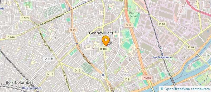 localisation de l'entreprise MONSIEUR HOKAMETO EDORH à GENNEVILLIERS