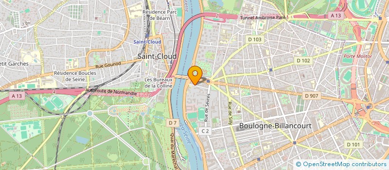 localisation de l'entreprise MONSIEUR HONGRUI HE  BOULOGNE-BILLANCOURT