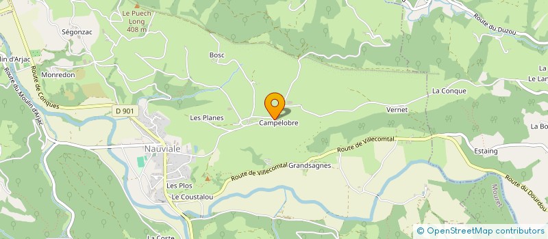 localisation de l'entreprise MONSIEUR HONORE BROS  MARCILLAC-VALLON