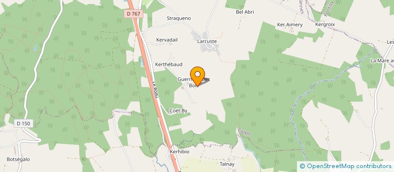 localisation de l'entreprise MONSIEUR HONORE LE GARJAN  LOCQUELTAS