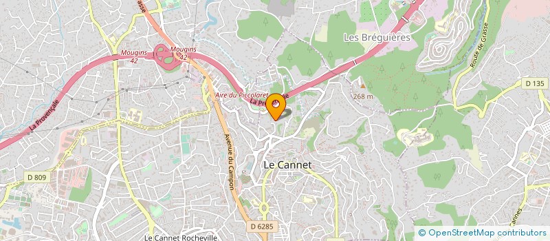 localisation de l'entreprise MONSIEUR HONORE-PIERRE CRESP à LE CANNET