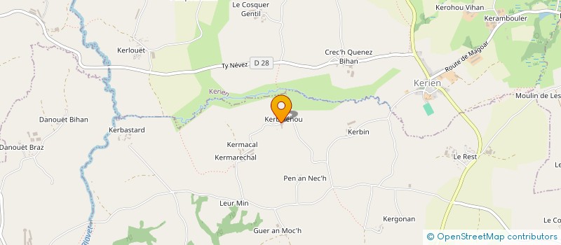 localisation de l'entreprise MONSIEUR HONORE PINSON  LANRIVAIN