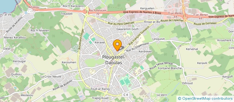 localisation de l'entreprise MONSIEUR HONORE SANDA BOPDA SIMO  PLOUGASTEL-DAOULAS
