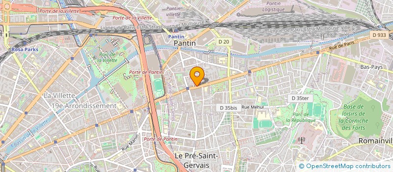 localisation de l'entreprise MONSIEUR HOSSAIN SAGIR  PANTIN