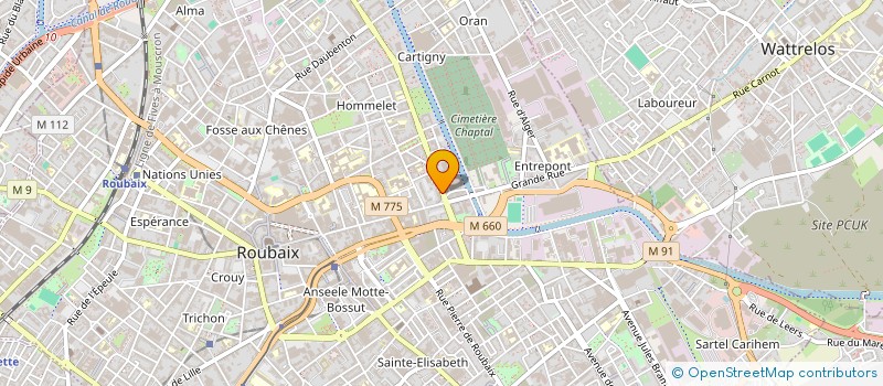 localisation de l'entreprise MONSIEUR HOUCINE AOUITI  ROUBAIX