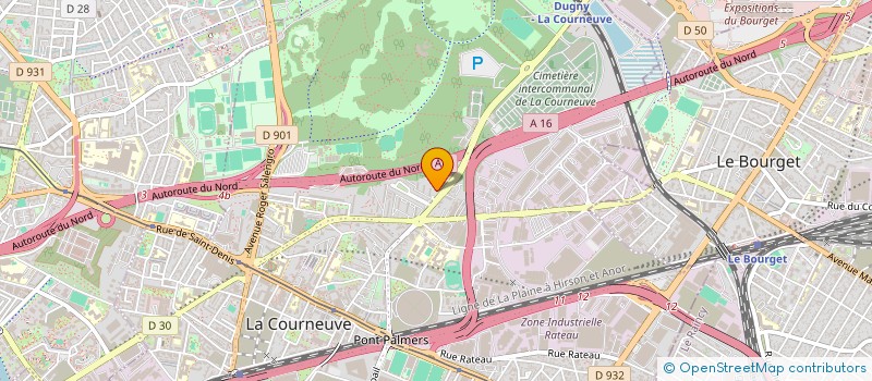 localisation de l'entreprise MONSIEUR HOUDHEYFA BENTAALLAH à LA COURNEUVE