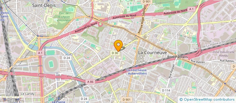 localisation de l'entreprise MONSIEUR HOUSNI IBRAHIM à LA COURNEUVE