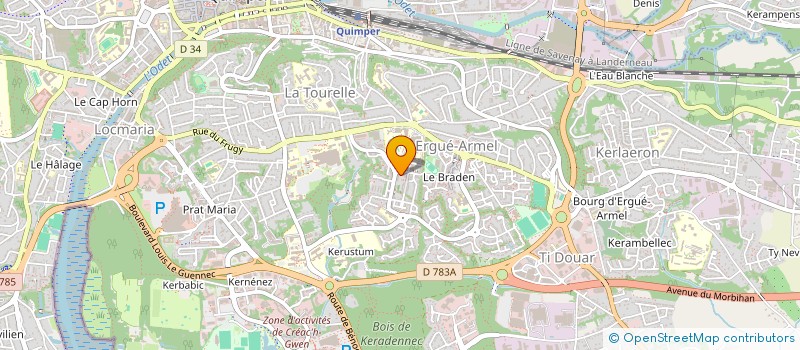 localisation de l'entreprise MONSIEUR HRANT MELKONYAN  QUIMPER