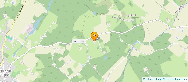 localisation de l'entreprise MONSIEUR HUBERT ALLEAUME  LA CHAPELLE-D'ALIGNE