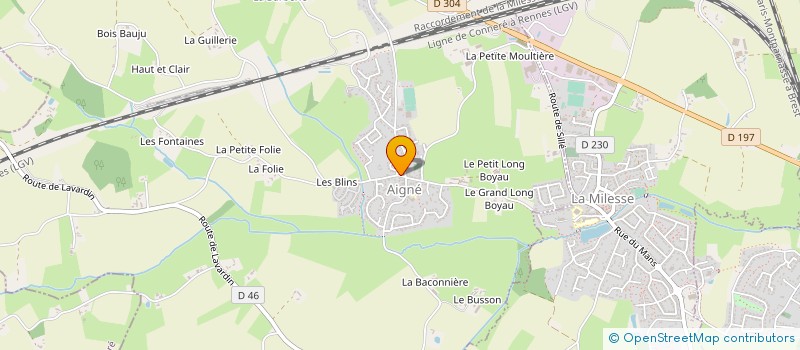 localisation de l'entreprise MONSIEUR HUBERT AMIOT  AIGNE