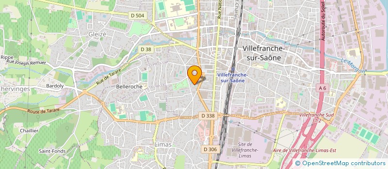 localisation de l'entreprise MONSIEUR HUBERT ARTIGUE à VILLEFRANCHE-SUR-SAONE