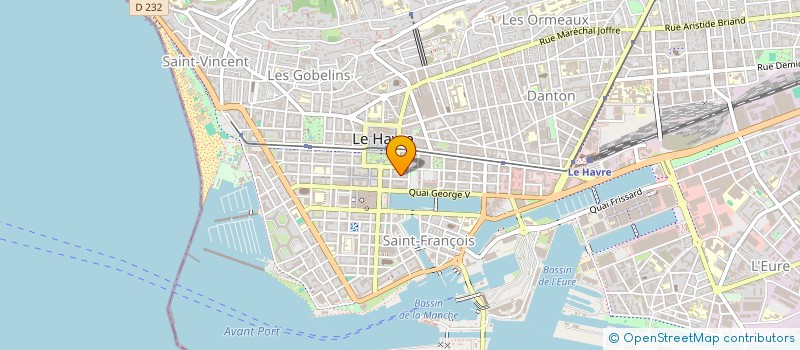 localisation de l'entreprise MONSIEUR HUBERT AUBIN à LE HAVRE