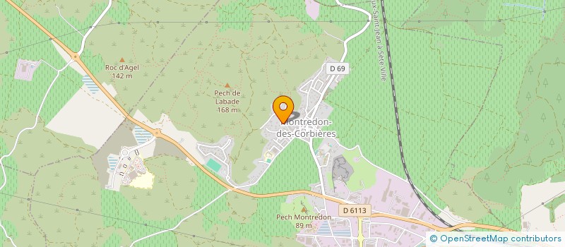 localisation de l'entreprise MONSIEUR HUBERT AZAM  MONTREDON-DES-CORBIERES