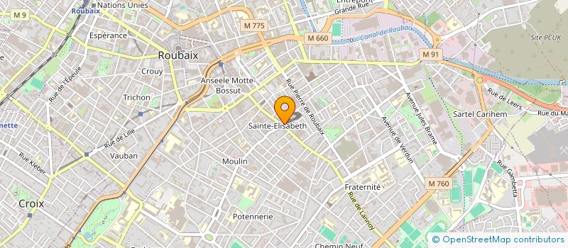 localisation de l'entreprise MONSIEUR HUBERT BECUWE à ROUBAIX