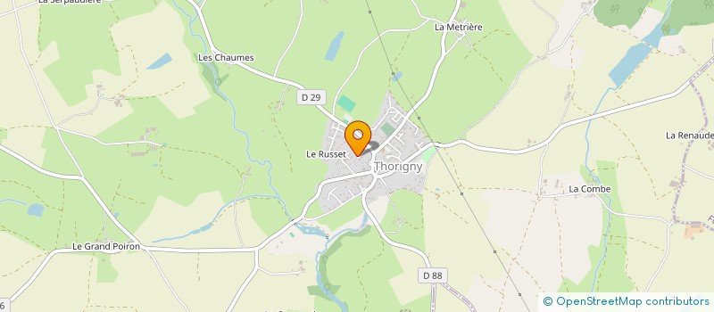 localisation de l'entreprise MONSIEUR HUBERT BETOU  THORIGNY