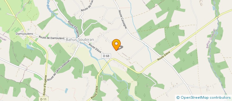 localisation de l'entreprise MONSIEUR HUBERT BIARNES  BAHUS-SOUBIRAN