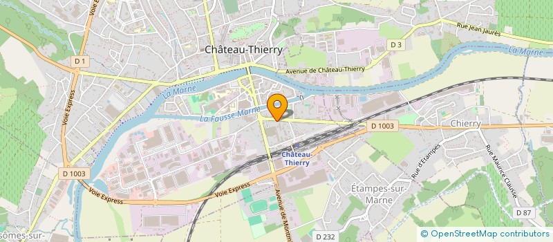 localisation de l'entreprise MONSIEUR HUBERT BLONDEAU  CHATEAU-THIERRY