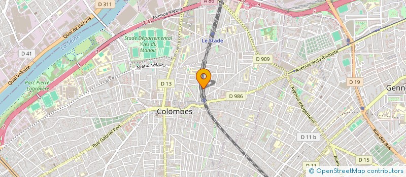 localisation de l'entreprise MONSIEUR HUBERT BONNEAU à COLOMBES