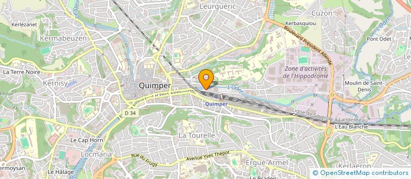 localisation de l'entreprise MONSIEUR HUBERT BOUCHE à QUIMPER