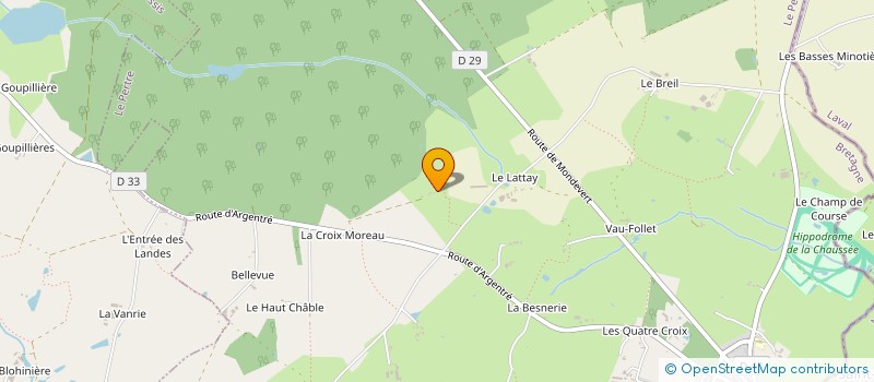 localisation de l'entreprise MONSIEUR HUBERT BOULANGER  LE PERTRE