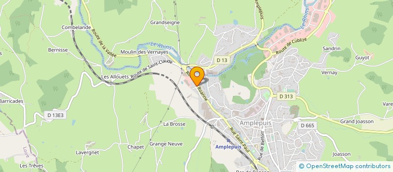 localisation de l'entreprise MONSIEUR HUBERT BOURBON  AMPLEPUIS