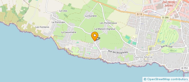 localisation de l'entreprise MONSIEUR HUBERT CANTIN  PORNIC