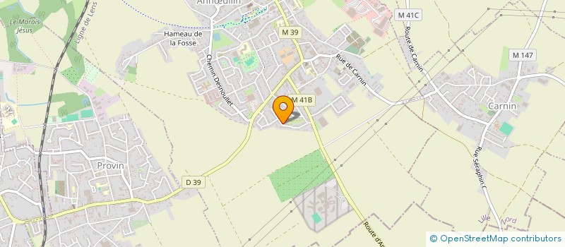 localisation de l'entreprise MONSIEUR HUBERT CAUCHIE  ANNULLIN