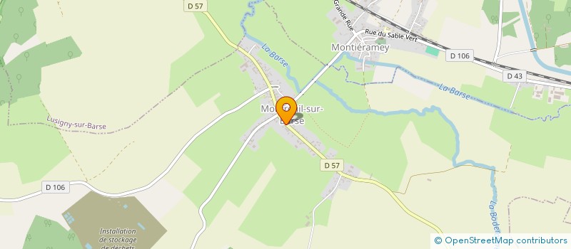 localisation de l'entreprise MONSIEUR HUBERT CHATON  MONTREUIL-SUR-BARSE