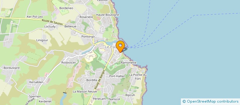 localisation de l'entreprise MONSIEUR HUBERT CHRISTOPHE  LE PALAIS