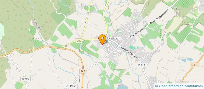 localisation de l'entreprise MONSIEUR HUBERT COMBACAL  MONTBAZIN