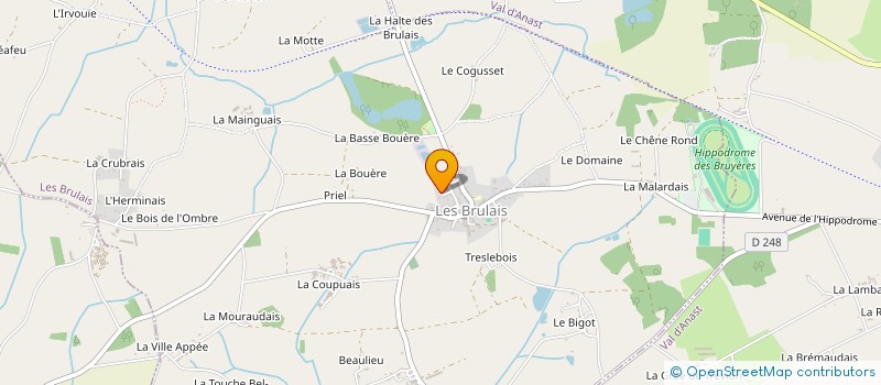 localisation de l'entreprise MONSIEUR HUBERT CORTANA  LES BRULAIS