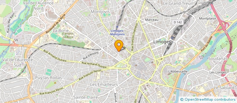 localisation de l'entreprise MONSIEUR HUBERT DASSE à LIMOGES